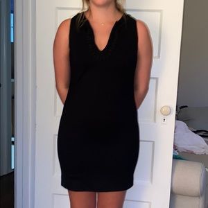 black mini dress